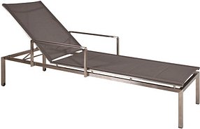 Garden Pleasure Sonnenliege SIENNA grau Stahl