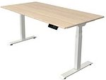 Kerkmann Move 1 stable elektrisch höhenverstellbarer Schreibtisch ahorn rechteckig, T-Fuß-Gestell weiß 160,0 x 80,0 cm
