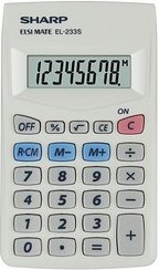 SHARP EL-233S Taschenrechner weiß
