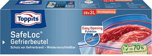 28 Toppits Gefrierbeutel SafeLoc 3,0 l