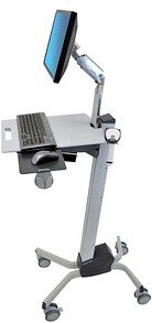 Thumbnail - ergotron Monitor-Maus-Tastatur-Halterung NeoFlex LCD 24-206-214 grau für 1 Monitor, 1 Tastatur, 1 Maus, 1 Scanner, 1 CPU