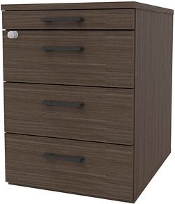 Quadrifoglio Standcontainer eukalyptus 3 Auszüge Kunststoff-Bügelgriff schwarz 42,0 x 56,0 x 58,0 cm