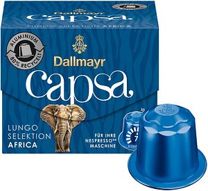 Thumbnail - Dallmayr Capsa Lungo Selektion Africa Kaffeekapseln, Arabica- und Robustabohnen 10 Portionen