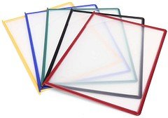 Thumbnail - tarifold Sichttafeln mit 5 Aufsteckreitern Easyload DIN A4 farbsortiert, Öffnung oben und seitlich, 20 St.