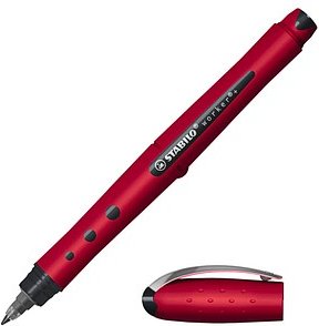 STABILO worker®+ medium NatureCOLORS Wildflower Tintenroller burgunderrot 0,5 mm, Schreibfarbe: blau, 1 St.