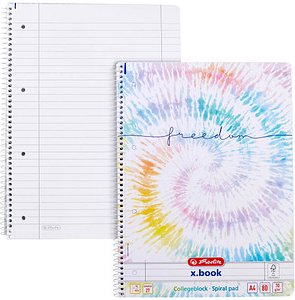 herlitz Collegeblock x.book Freedom liniert DIN A4 Innen- und Außenrand, 1 Block