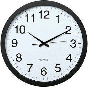 hama Wanduhr Aruba weiß schwarz Kunststoff, Ø 40,0 cm