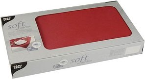 STARPAK Tischdecken soft selection rot 80,0 x 80,0 cm, 20 St.