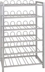 HAKU Möbel Weinregal silber 54,0 x 31,0 x 90,0 cm, 1 St.