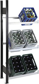 Thumbnail - SCHULTE Anbauregal 37003-S schwarz, silber 75,0 x 30,0 x 180,0 cm