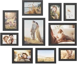 SONGMICS 10 Bilderrahmen-Set schwarz, 10 St.