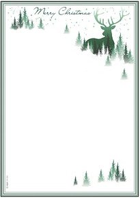 SIGEL Weihnachtsbriefpapier Christmas Forest Motiv DIN A4 90 g/qm 25 Blatt