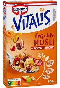 Dr. Oetker Vitalis Früchte ohne Zuckerzusatz Müsli 500,0 g