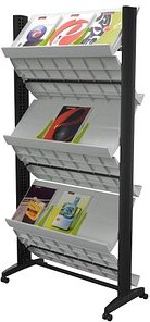 PAPERFLOW Prospektständer Duo grau DIN A3, DIN A4