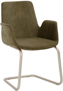 Mayer Besuchersessel myHELIOS moos chrom Stoff, 1 St.