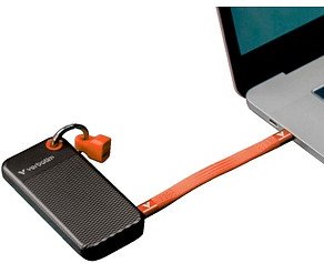 verbatim Pocket 1 TB externe SSD-Festplatte orange, schwarz