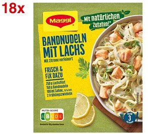 Maggi® Bandnudeln mit Lachs Sauce 18x 3 Portionen