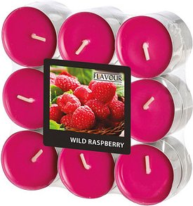FLAVOUR by GALA Teelichter weinrot Wild Raspberry, 18 St.