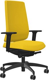 Dauphin Bürostuhl Indeed operator Stoff gelb, Gestell schwarz