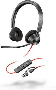 poly Blackwire 3320 USB-Headset schwarz