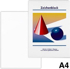 5 Zeichenblöcke Kugel und Kegel DIN A4