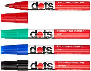 dots Permanentmarker farbsortiert 1,5 - 3,0 mm, 4 St.