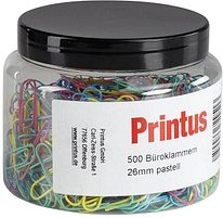 Printus Büroklammern farbsortiert lackiert, 500 St.