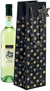 5 SIGEL Geschenktüten für Flaschen Stardust Motiv 10,0 x 35,0 cm