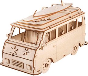 Rayher Holzbausatz Campingbus 79-tlg. beige
