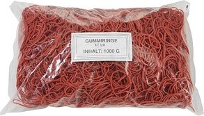 WBV Gummiringe rot, Ø 4,0 cm, 1000,0 g