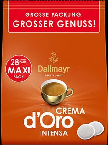 Dallmayr Crema d'Oro INTENSA Kaffeepads, Arabicabohnen kräftig, 28 Pads
