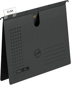ELBA Hängehefter chic ULTIMATE Karton anthrazit 1 x kaufmännische Heftung, 5 St.