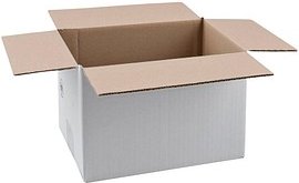 Thumbnail - 20 Nestler Wellpapp-Faltkartons 1-wellig weiß 27,0 x 18,0 x 18,7 cm Außenmaß