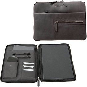 PRIDE & SOUL Konferenzmappe TERRA Leder DIN A4 grau