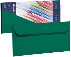 artoz Briefumschläge Mosaic DIN lang ohne Fenster tannengrün haftklebend 20 St.