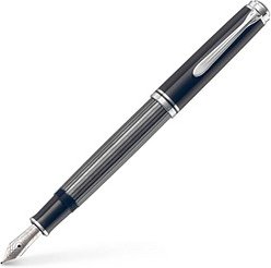 Thumbnail - Pelikan Souverän M405 Stresemann Kolbenfüller schwarz/anthrazit/silber M (mittel), 1 St.