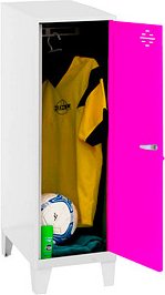 Thumbnail - Simonrack Spind SIMONLOCKER DISM weiß, pink 8425437121746, 1 Schließfach 40,0 x 50,0 x 101,5 cm