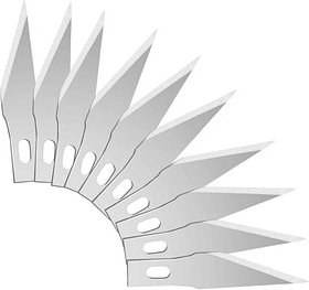 10 Hansa Bastelmesser-Klingen silber