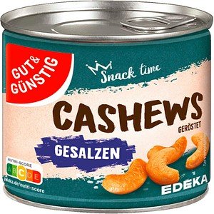 GUT&GÜNSTIG Cashews geröstet & gesalzen Nüsse 150,0 g