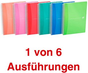 OXFORD Collegeblock My Colours Spiralbuch kariert DIN A5 ohne Rand, 1 Block