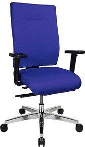 Thumbnail - Topstar Bürostuhl Sitness 70, PS79BH W56 Stoff blau, Gestell alu