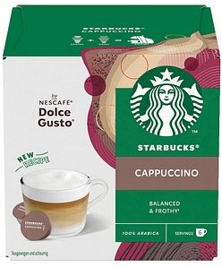 NESCAFÉ DOLCE GUSTO® STARBUCKS® Cappuccino Balanced & Frothy Kaffeekapseln, mild, 6 Portionen