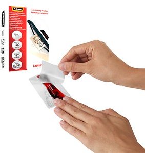 100 Fellowes Capture125 Laminierfolien glänzend für Kreditkartenformat 125 micron
