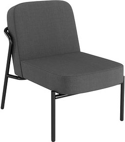 medso powered by PAPERFLOW Sessel MEDSO S Rund anthrazit schwarz Stoff, 1 St.