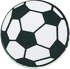 Rayher Holz-Streudeko weiß/schwarz Fußball Ø 3,0 cm, 6 St.