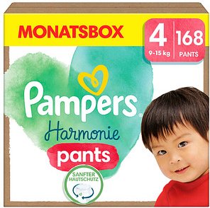 Pampers® Windeln Harmonie™ Größe Gr.4 (9-15 kg) für Babys und Kleinkinder, 168 St.