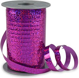 PRÄSENT Geschenkband HOLLY Holographic magenta 10 mm x 200 m