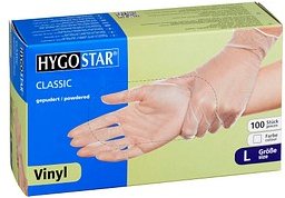 HYGOSTAR unisex Einmalhandschuhe CLASSIC transparent Größe L, 100 St.
