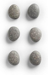 Zeller Stone Magnete grau, Kunststoff 2,1 x 1,8 x 1,0 cm, 6 St.