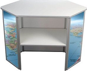 update displays Messetheke gerade, weiß 122,5 x 55,0 x 93,0 cm